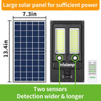 Lampe Solaire Extérieure Intelamp 12500mAh avec Détecteur de Mouvement