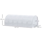 Serre tunnel 18 m² de jardin en acier galvanisé – 6 × 3 × 2 m