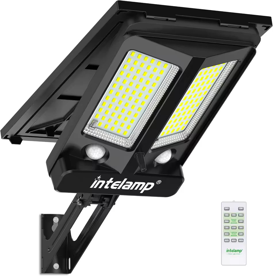 Lampe Solaire Extérieure Intelamp 12500mAh avec Détecteur de Mouvement
