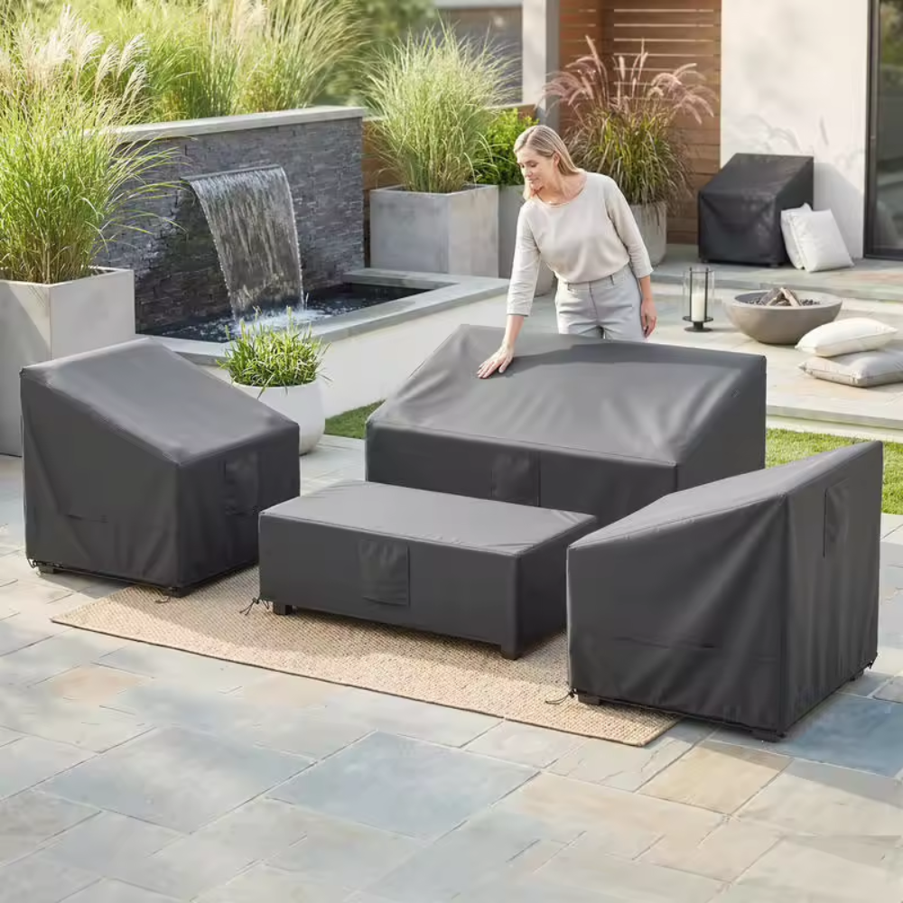 Ensemble de 4 housses de protection pour salon de jardin – Oxford 420D