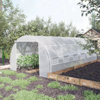 Serre tunnel 18 m² de jardin en acier galvanisé – 6 × 3 × 2 m